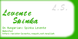 levente spinka business card